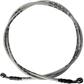 Vanlison Braided Hydraulic Brake Hose Line Brake Cable Universal Brake Lines Compatible with Dirt Bike Softail ATV UTV Go Kart GY6 Scooter 10mm Banjo Ends M10 31.5" / 80cm