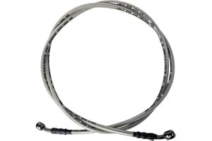 Vanlison Braided Hydraulic Brake Hose Line Brake Cable Universal Brake Lines Compatible with Dirt Bike Softail ATV UTV Go Kart GY6 Scooter 10mm Banjo Ends M10 82.6" / 210cm