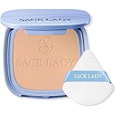 SACE LADY Face Powder Waterproof Setting Makeup, Oil Control Pressed Powder Compact for Women, Blurring Pores Matte Long Lasting Up to 24 Hours, Talc-Free and Cruelty-Free (#03 Warm-Neutral, 0.35Oz)
