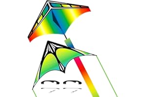 Flying Hoofer Large Beach Delta Kite for Adults and Kids Ages 8-12 & 4-8,Easy to Fly Kite for Beginners and Toddlers(2 Packs),Single Line Kite Come with 300ft String Handle