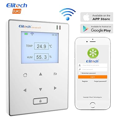 Elitech RCW-600 WiFi Medidor de Temperatura de Dobles Sensores ...