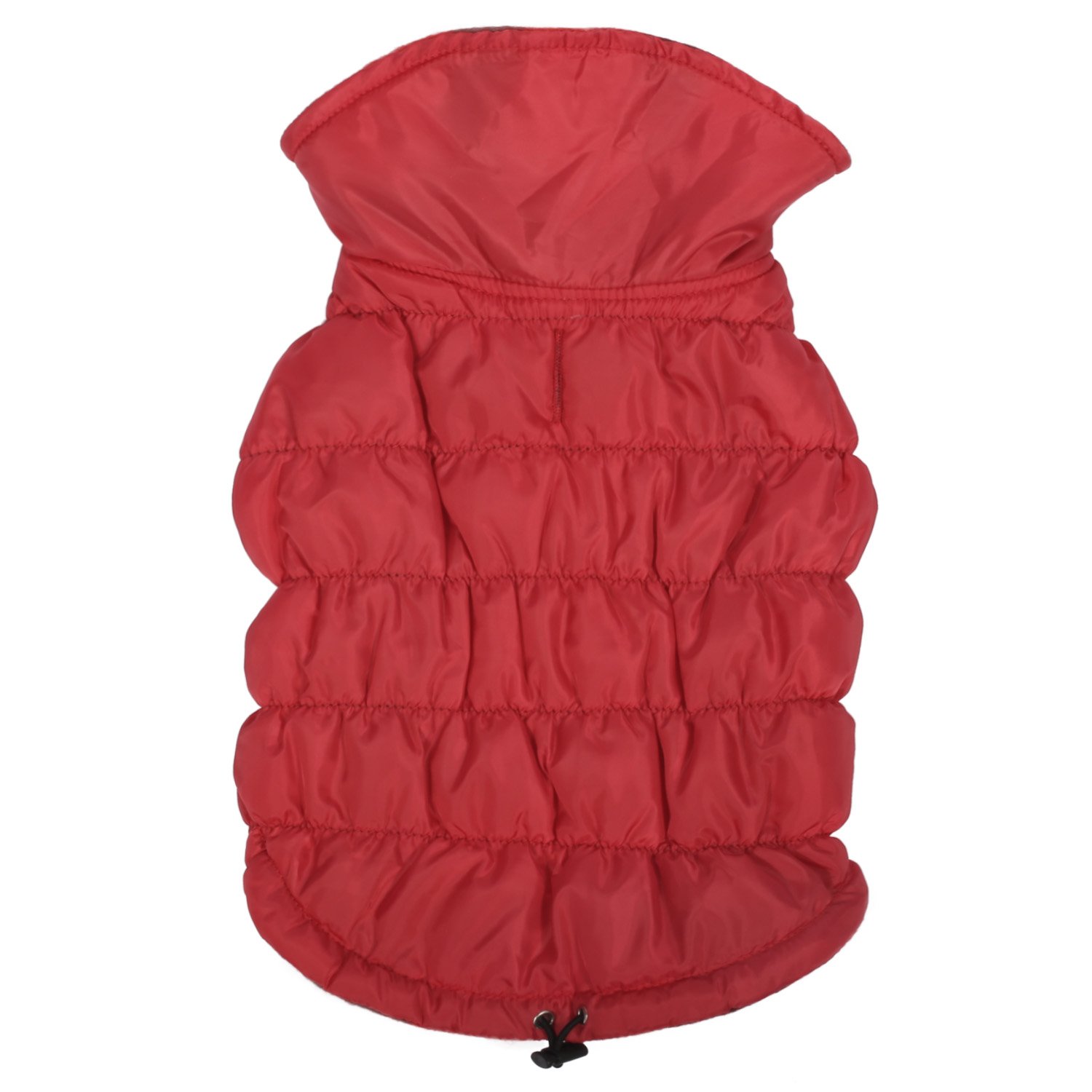 Pecute Dog Jacket Outdoor Winter Warm Pet Apparel with Strap Closure for Small Medium Dog Red Large