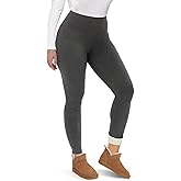 CAMPSNAIL Fleece Lined Leggings Women - Thick Soft High Waisted Black Tummy Control Thermal Warm Velvet Pants for Cold Winter