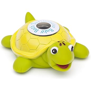 nuby bath thermometer and clock turtle