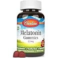 Carlson - Melatonin Gummies, 2.5 mg, Healthy Sleep, Promotes Relaxation, Natural Strawberry Flavor, 100 Gummies