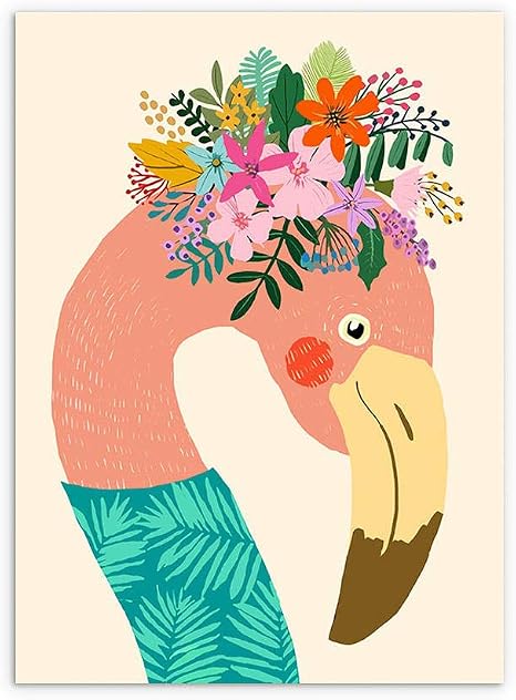 毎回完売 絵画 絵 原画 アート キャンバス インテリア フラミンゴ Flamingo 動物 カラフル おしゃれ かわいい 手書きアート 一点物 アニマル キャンバスアート パネルアート ファブリックパネル アートボード アートパネル 目玉 送料無料 Hotel Era Ru