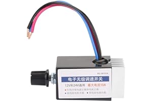 VIKYE Universal DC 12V/24V Motor Controller Switch for Car Truck Fan Heater Control, Adjusting Speed of Automobile Fan Heater, Defroster, Fans, etc 10A