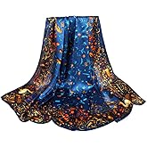 100% Pure Mulberry Silk Scarf 43”*43” Large Square Lightweight Headscarf Women’s Hair Wraps Shawls with Gift Packed