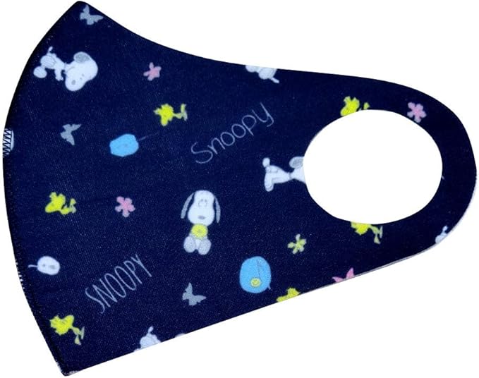 Amazon Co Jp 洗えるマスク スヌーピー Snoopy Peanut レディース キッズ 用総柄ネイビーパターンｂ 服 ファッション小物