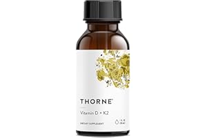 THORNE - Vitamin D + K2 Liquid with a Metered Dispenser - Vitamins D3 & K2 to Support Healthy Bones & Muscles* - 1 Fl Oz (30 ml) - 600 Servings