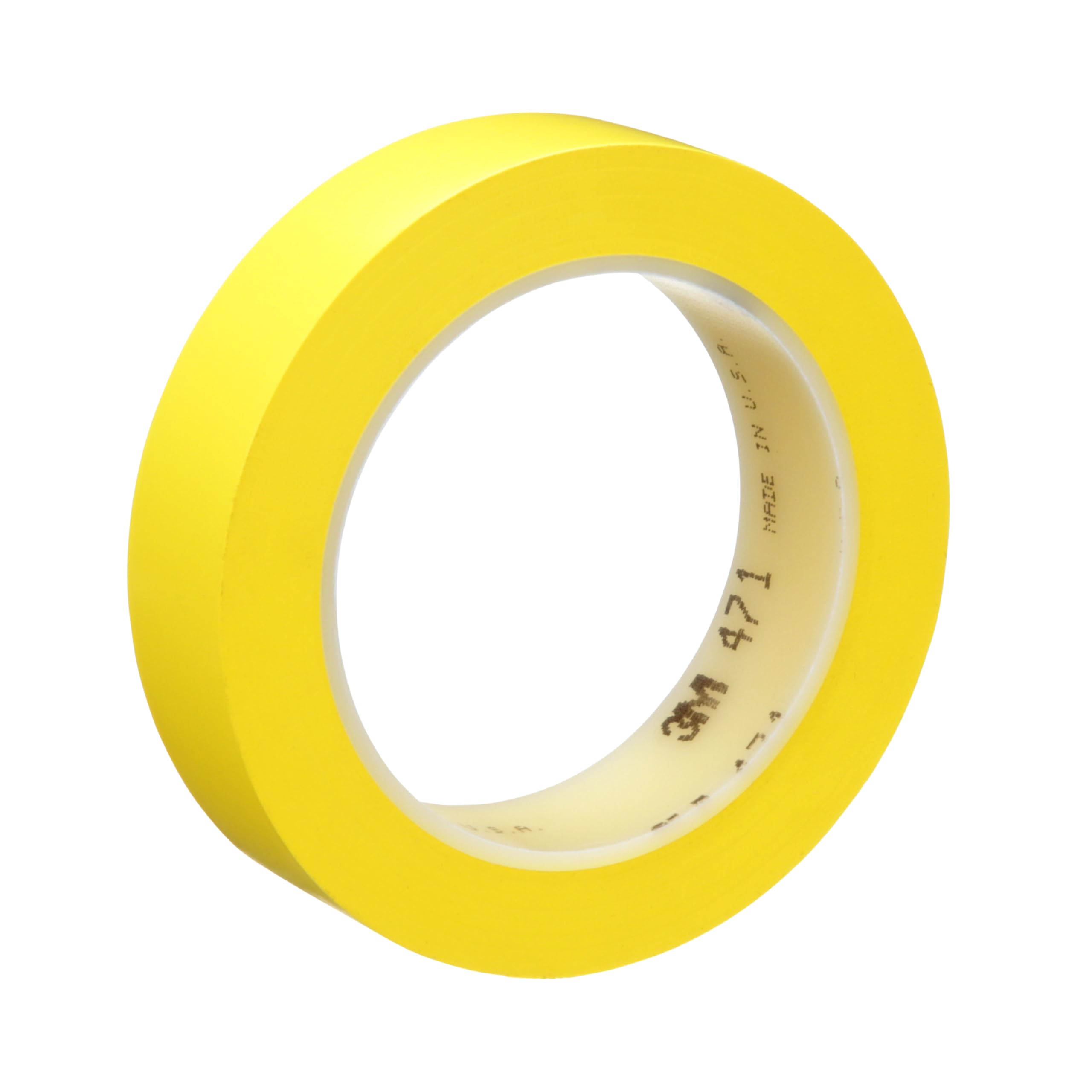 3M Vinyl Tape 471, 1 in x 36 yd, Yellow, 36 Rolls, Yellow Floor Tape, Paint Alternative for Floor Marking, Social Distancing, Color Coding, Safety Marking