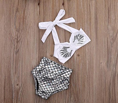 Baby Girls Bikini Set 2Pcs Swimwear Swimsuit Bathing Crop Top Shorts Pants