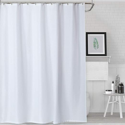Amazon Com Nanan White Shower Curtain For Bathroom Water Proof