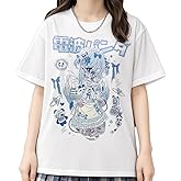 RILGOU Gothic Kawaii Fashion Casual Style Crewneck Short Sleeve Cartoon Maid Girl Print Graphic T-Shirt