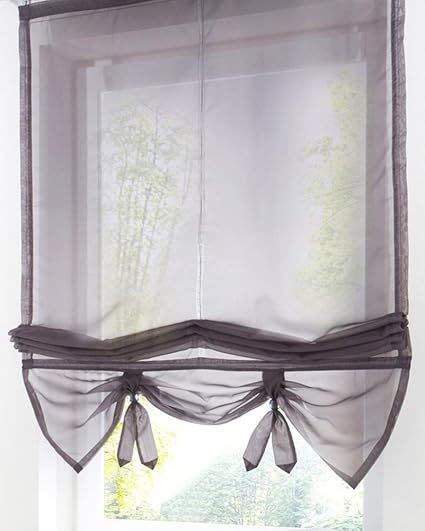 Amazon Com Livebycare Lifable Sheer Roman Shades Rod Pocket