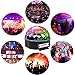 ihoven Disco Ball Party Lights, 9 Colors Rotating LED Disco Stage DJ Lights Crystal Magic Light Projector Sound Activated for KTV Xmas Wedding Club Karaoke Lighting Show with Remote Control (Black)