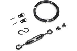 DURIGID Anti Sag Gate Kit D-Ring Fence Gate Kit, Anti Sag Gate Kit for Wooden Fence, No Sag Gate Kit Prevents Gate Sagging, Black, 1 Pack