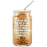 KFK Gifts for Boyfriends Mom,Mothers Day Gifts for Boyfriend Mom,Women Funny Gifts for Mother in Law,Mother in Law Gifts,Birthday Gift,Christmas Gifts for Boyfriend's Mom 16 Oz Can Glass, White