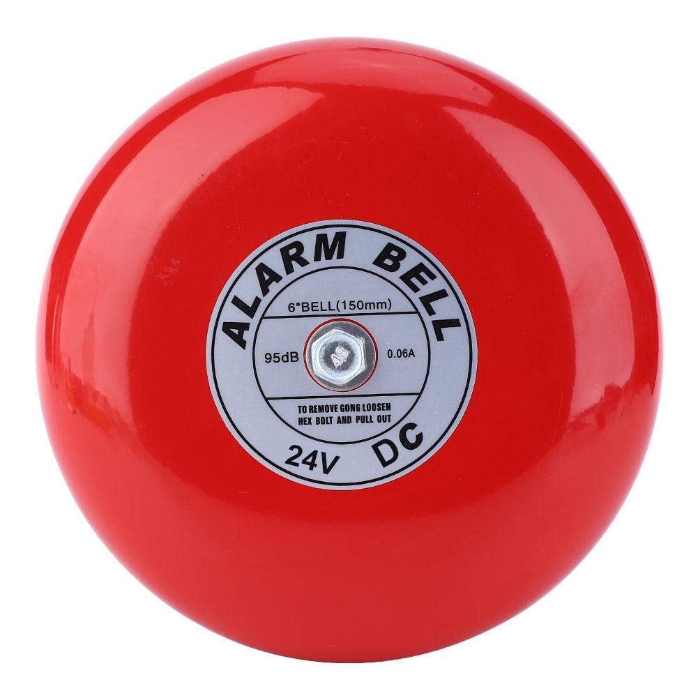 Fire Alarm Bell, CB6B 95dB Electric Alarm Bell 150mm / 5.9in Ringing Bell Security Alarm Bell