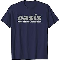 Oasis ロゴT Oasis / オアシス - DRAWN LOGO Tシャツ(ブルー) | Tシャツ | バンド