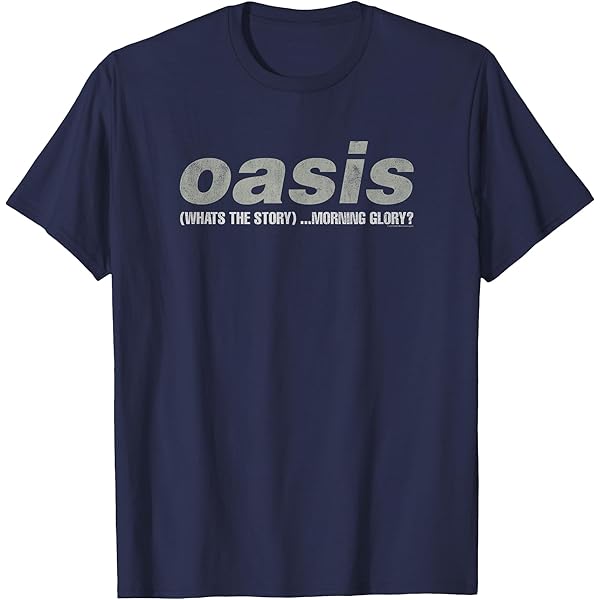 Amazon.com: Oasis – White Logo On Navy T-Shirt : Clothing, Shoes