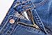 roswear Women's Ripped Denim Mid Rise Stretchy Bermuda Shorts Jeans Denim Large