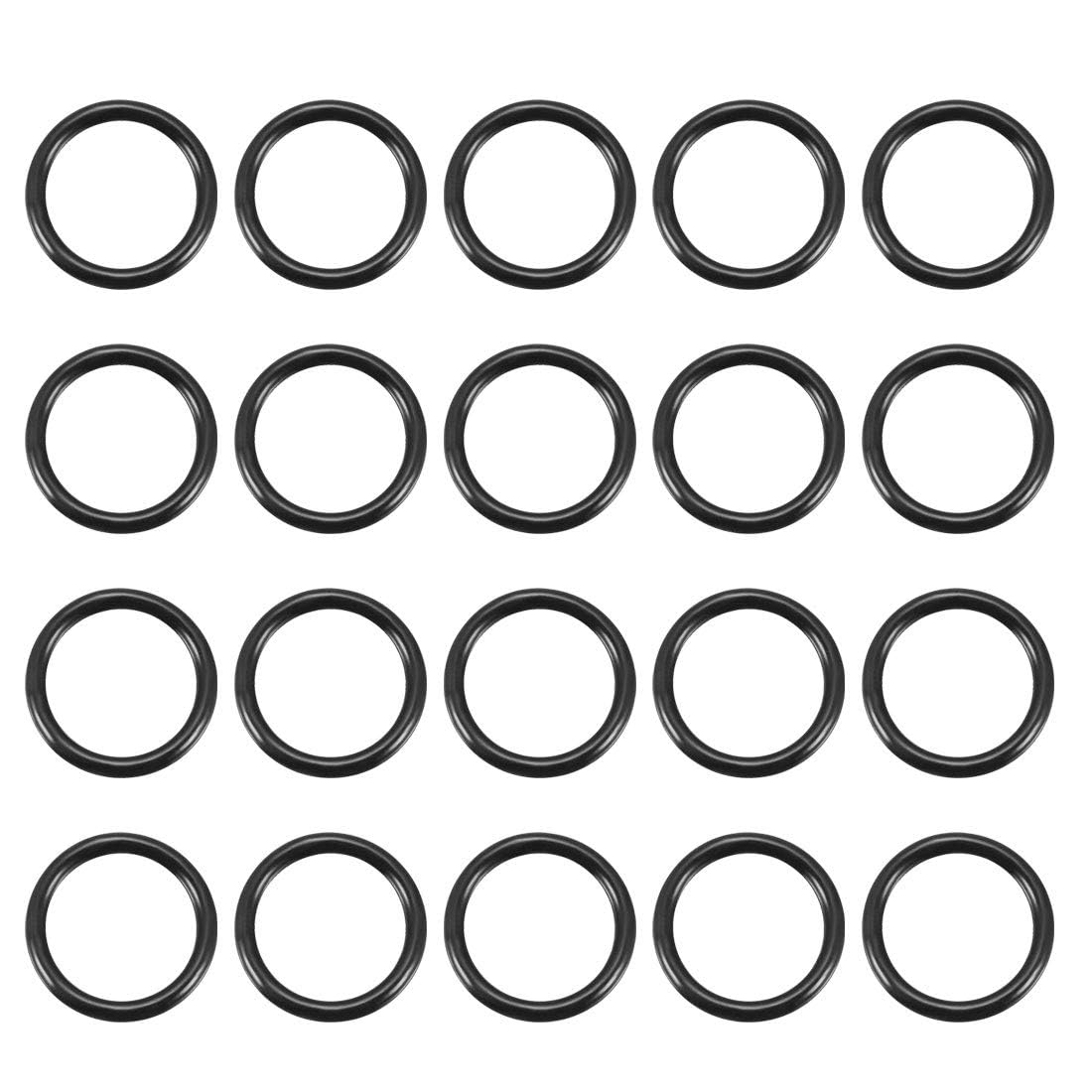 TA-VIGOR 20Pcs Nitrile Rubber O-Rings, 18mm OD 14mm ID 2mm Width Rubber Washers Spacer O-Rings Gasket kit, Metric Sealing Gasket for Hose, Faucet, Automotive, Plumbing