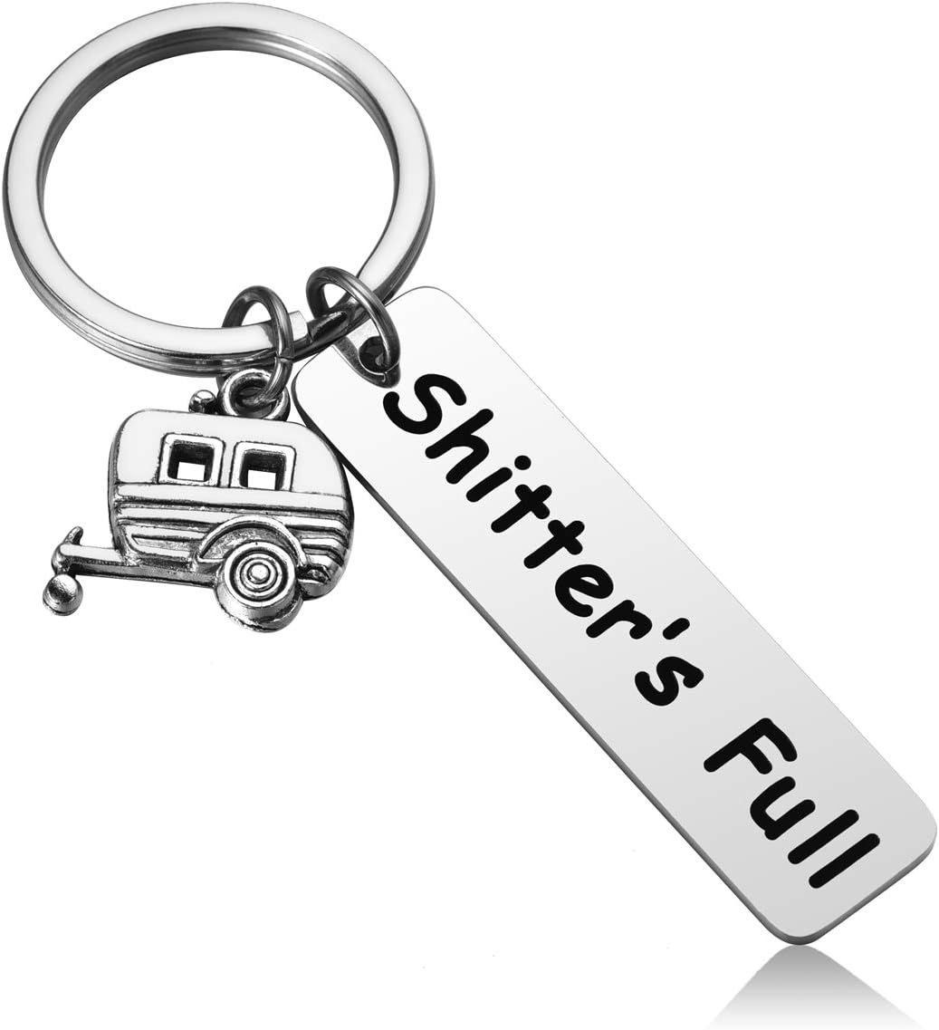 JZSTA Shitter's Full Camper Keychain Redneck Keychain Hillbilly Keychain RV Keychain
