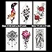 Kotbs 6 Sheets Sexy Temporary Tattoo Body Art 3d Fox Owl Flower Tattoo Sticker for Women Girl Fake Tattoos Painless Stickers