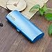 Aluminum Eyeglasses Case，EZESO Hard Shell Matte Elegant Slim Light Metal Frosted Spectacles For Small And Medium Frams(Blue)