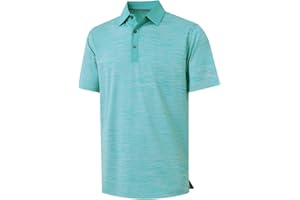 M MAELREG Golf Shirts for Men Dry Fit Short Sleeve Casual Performance Moisture Wicking Heather Pique Collared Polo Shirts