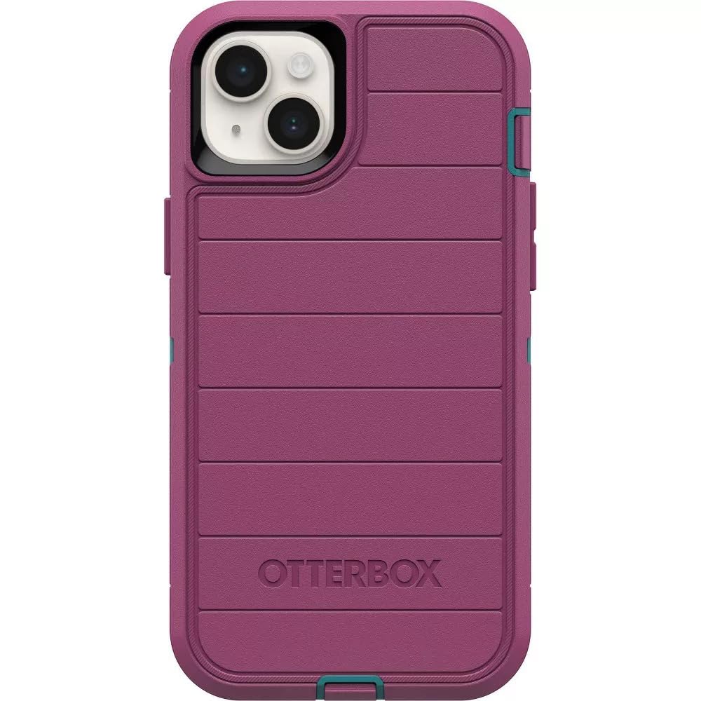 OtterBox iPhone 14 Plus (Only) - Defender Series Screenless Edition Case - Canyon Sun (Pink) - Case Only - Microbial Defense Protection - Non-Retail Packaging
