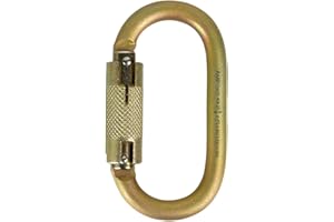 Fusion Climb Ovatti Steel Auto Lock Oval-Shaped Carabiner/Heavy Duty, Construction, 25kN/nonlocking Carabiner