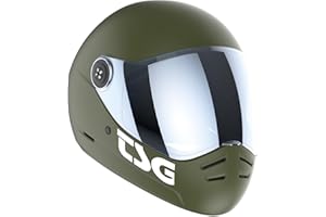 TSG - Pass 2.0 Full-face Premium Helmet w/Two Visors | Downhill Skateboarding, E-Skating, E-Onewheeling, Longboarding | Nose Ports, Air Flow Channels, Ear Slots, Adjustable Cheek Pads | ABS Hardshell