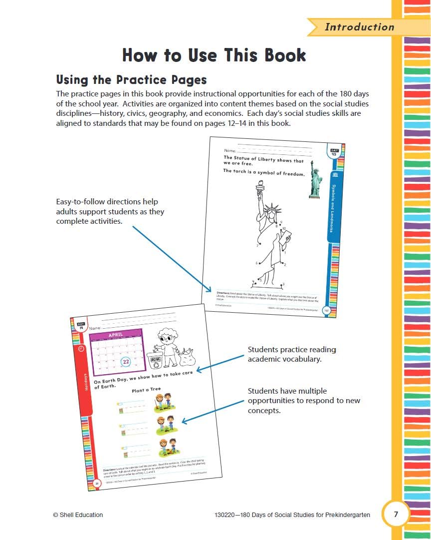 180 Days™: Social Studies for Pre-Kindergarten Practice Workbook for Classroom and Home, Cool and Fun Practice Created by Teachers (180 Days of Practice) 180 Days™: Social Studies for Pre-Kindergarten Practice Workbook for Classroom and Home, Cool and Fun Practice Created by Teachers (180 Days of Practice) Perfect Paperback