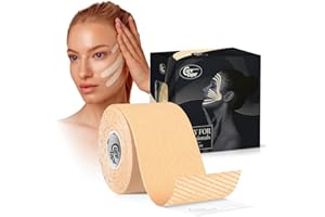 CureTape Beauty Kinesiology Tape | Anti-Wrinkle Face Tape | Face Lift Tape for Toning, Firming & Tightening The Skin | Kinesiology Tape for Face and Sensitive Skin | Soft on The Skin (2'' X 16')