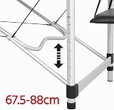 Yaheetech Foldable Massage Bed 70cm Wide Portable Lash Table Aluminum 3 Section view 9