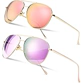 SUNGAIT Women's Lightweight Oversized Aviator Sunglasses - Classic Style Polarized Lens