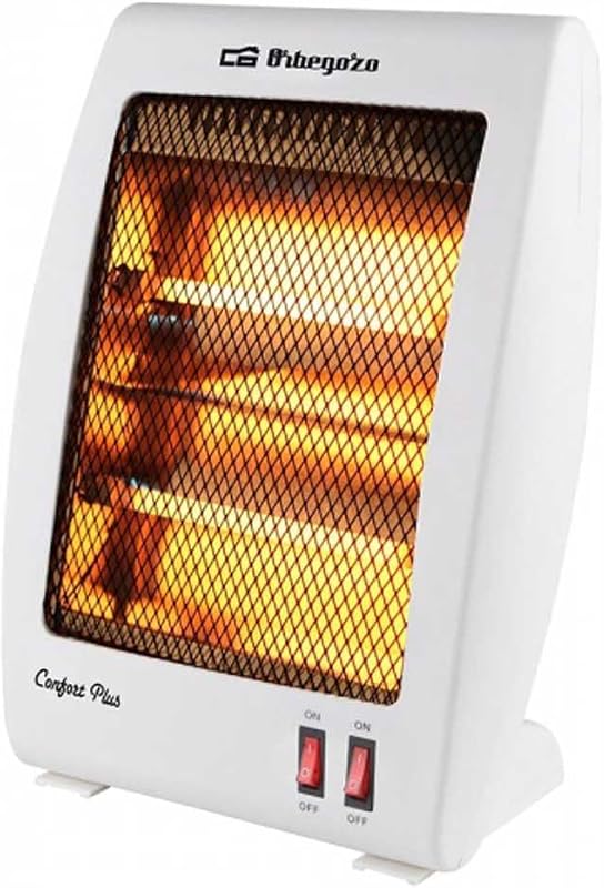 BP 5000 – Fogão de quartzo com 2 níveis de potência (400 W e 800 W), barra de quartzo dupla e design em cor branca