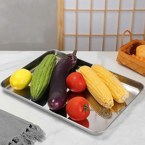 Suwimut Baking Sheet Set of 4, Heavy Duty Stainless Steel Baking
