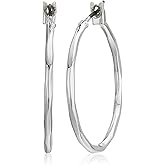 Napier Women's Silver-Tone Clickit Hoop Earrings, 0