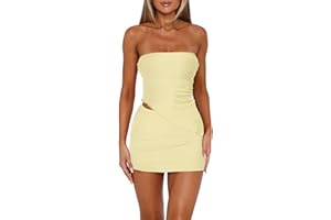 Goafuliy Two Piece Skirt Set for Women Summer Asymmetrical Mesh Strapless Tube Tops Mini Skirt Set Going Out Outfits