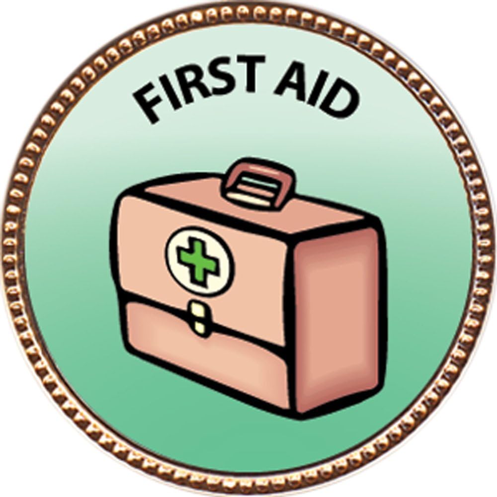 Keepsake Awards First Aid Award, 1 inch Dia Gold Pin Special Knowledge Collection