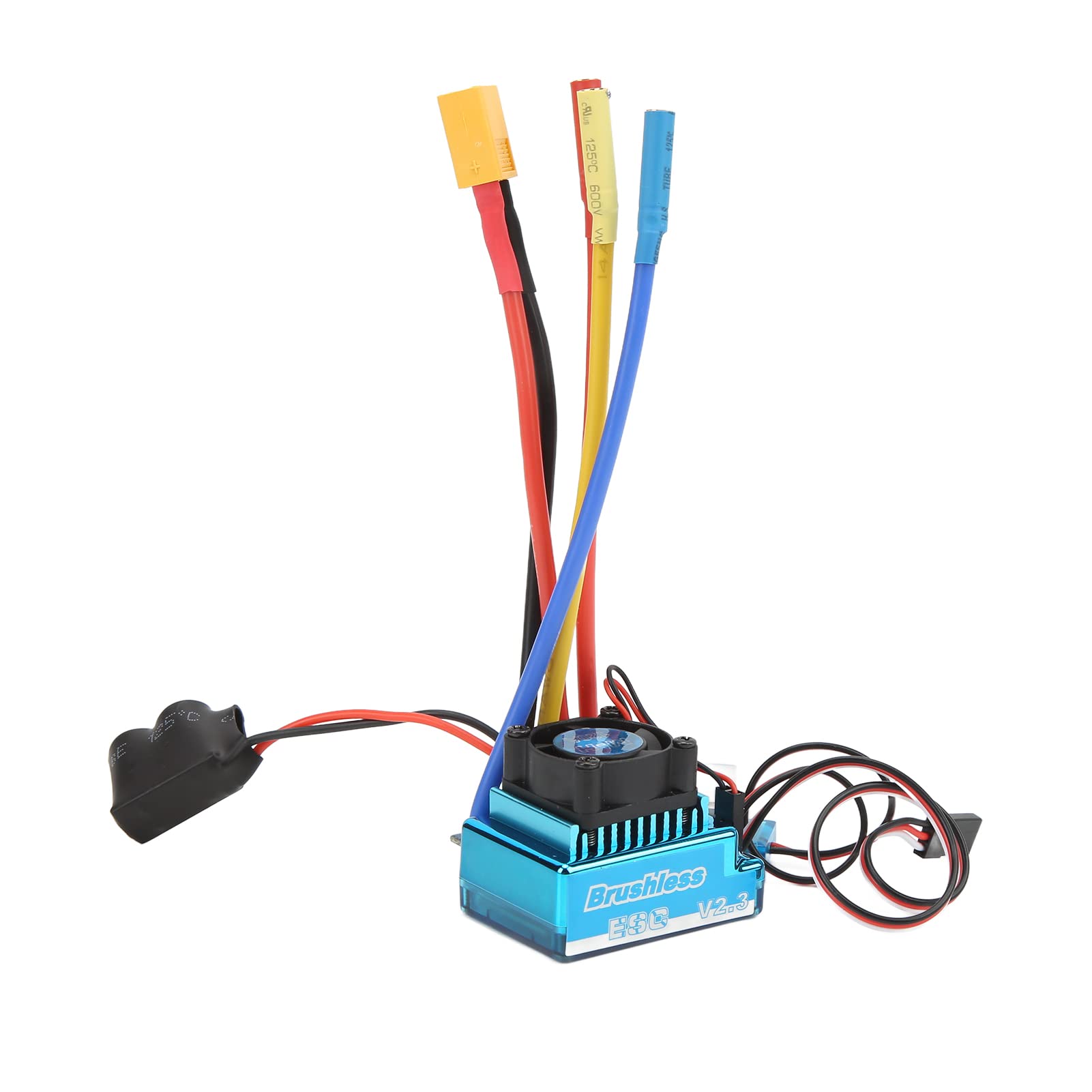 Photo 1 of VGEBY RC Brushless ESC, 120A RC Brushless ESC Programmable Waterproof Dustproof 9th Level Acceleration Plug ESC Complete Motors Complete Motors for 1/10 1/8 RC Car,