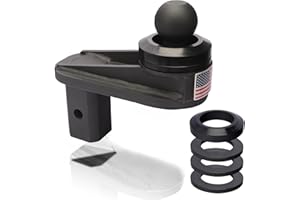 FlexHitch 6" Offset Gooseneck Hitch Extender, Heavy Duty Reinforcing Ribs Structure for Trailer with 5th Wheel to Gooseneck Adapter, 4PCS Anti-tilt PU Washer Included