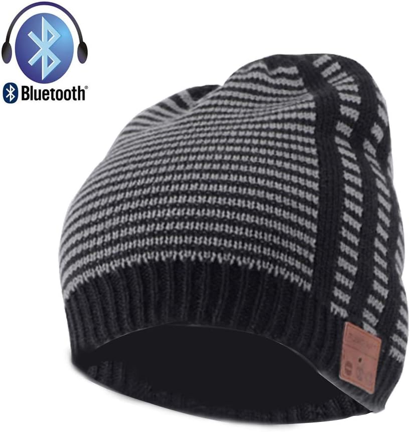 DIOSN Bluetooth Beanie Hat Wireless Speaker Headset Headphones Earphones Mic Music Cap for Running Outdoor Sports Skiing Camping Hiking Cycling - Music Listening, Phone Call Answering, Bluetooth 4.2