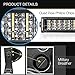 LED Light Bar, OFFROADTOWN 40 Inch 640w Off Road Driving Lights Quad Row Light Bar Spot Flood Combo Roof Lights LED Work Light for Truck Pickup UTV SUV Bronco Honda