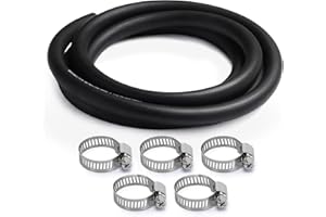 BEIJIULI Straight 3/4 inches Heater Hose Coolant Radiator with 5 Hose Clamps Reinforced Rubber 5 FT Length Heater Hose 100PSI