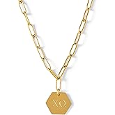 Sorority Shop Chi Omega Paperclip Necklace — CO 18K Gold Plated Sorority Gifts Necklace, Long-Lasting Chi Omega Gifts for Women