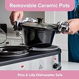 Quest Triple Slow Cooker Buffet Server 7.5L 3 x 2.5L Ceramic Pots view 5